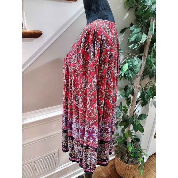 Avenue Women's Multicolor Polyester Round Neck Long Sleeve Casual Blouse 22/24 - Picture 3 of 11